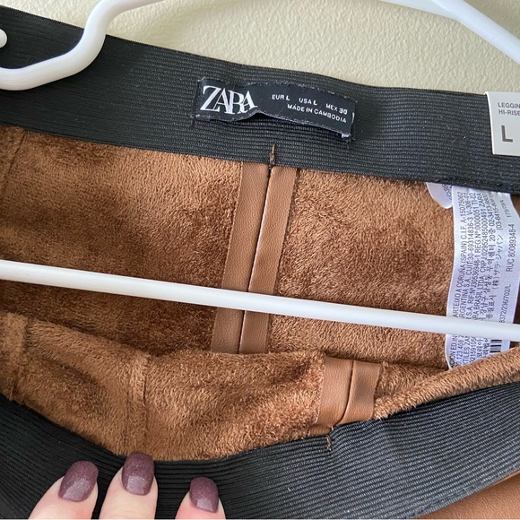 Zara fake leather Legging/Pants - Picture 5 of 7